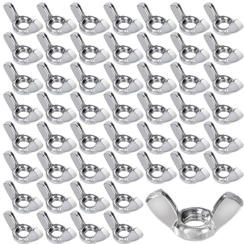 GUNGY Flügelmutter M8 Flügelmuttern Edelstahl 304 Flügelschrauben Wing Nut Metric Thread für Hardware Heimwerker DIY 50 Stück