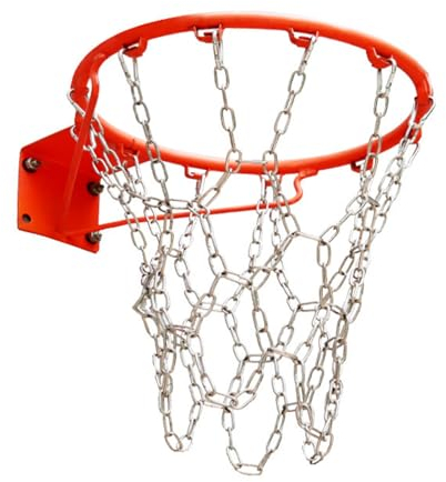 tieedhfu Basketballnetze für Körbe, Edelstahl, langlebig, Robustes und langlebiges Basketballnetz aus Edelstahl, Typ 1