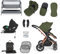 Ickle Bubba Stomp Luxe All-in-One I-Size Travel System with Isofix Base (Cirrus) and Bubba&Me Crib (Bronze/Woodland/Black)