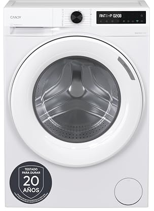 Candy ProWash 500 BR 48SL6-S, Lavadora 8 KG, 1400 RPM, Display Digital, Conectividad WIFI, 16 Ciclos, Motor Inverter SpeedDrive, Inicio Diferido 24H, Bloqueo Infantil, 49cm de Fondo, 72 DB, Blanco