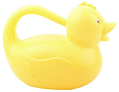 Mtlavishness Regadera para niños con diseño de Animales de Dibujos Animados Bote de plástico de 1200 ml para Juegos al Aire Libre en el jardín de la Playa Mango ergonómico Seguro (pato amarillo)