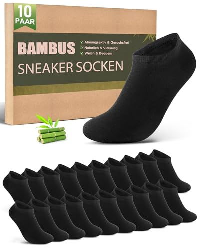 Effeet Calcetines Tobilleros Bambú Hombre Mujer 10/20 Pares, Transpirables | 80% Viscosa De Bambú, Transpirable, Antibacteriano, OEKO-TEX 100, Ideal Paseos, Uso Diario, Zapatillas, Calzado Casual