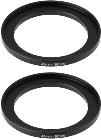 SG Store 2 Pezzi Anello Adattatore Filettatura Filtro 43mm Esterno a 52mm Interno Adatto per Obiettivi 43mm Fotocamere