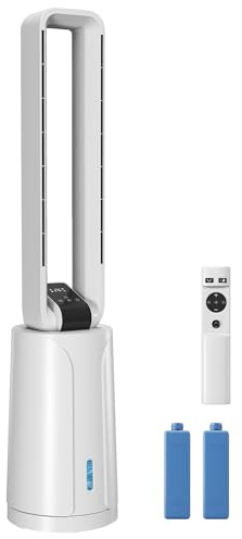 HOMCOM Condizionatore Portatile 109.5cm con 2 Blocchi Refrigeranti, Raffrescatore Evaporativo 3-in-1, Serbatoio Acqua 1.7L, Timer 15H, Oscillazione 70°, Telecomando Casa e Camera da Letto, Bianco