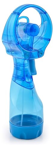 O2COOL Deluxe Handheld Battery Powered Water Misting Fan (Light Blue)