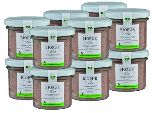 Bio Diät-Katzenfutter bei Übergewicht für Katzen 12x100g