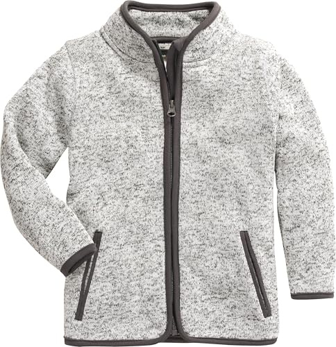 Playshoes Fleece-Jacke, Giacca in Pile Unisex - Bambini e ragazzi, Grigio (Knit Fleece), 98