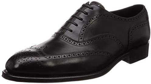 TOMOE(トモエ) Men's Full Brogues, Black, 25.5 cm 3E