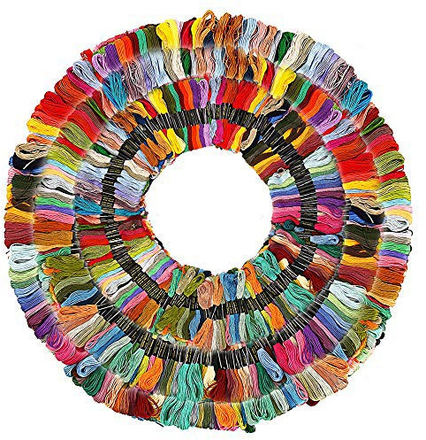 450PCS Embroidery Threads Cross Stitch Thread, 447 Colors Skeins Sewing Floss, Cotton Bobbins Skeins Embroidery Thread, Cross Stitch Kits for Adults Knitting DIY Crafts Project