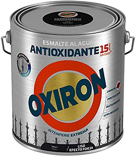 OXIRON Esmalte antioxidante al agua liso forja Negro 2,5L