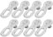 Alomejor 4Paar Fahrradkettenglied Stahl Fahrradkette Speed Quick-Link 12 Speed Chain Missing Link Connector(Silber)
