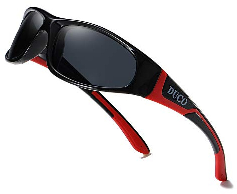 DUCO Sports Polarized Kids Sunglasses Boys Girls Unbreakable Youth Baseball Shades UV400 Protection Age 6-10 K001