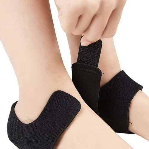 Juego de 2 Protectores de Talón de Gel - Alivio para Fascitis Plantar, Tendinitis de Aquiles y Espolón Calcáneo - Almohadillas para Reducir Dolor y Presión