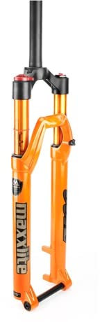 Mountainbike fjädergaffel 26/27,5/29 cykel fjädergaffel MTB luftgaffel med ångavbound cykeltillbehör, 100 mm hub (orange, 26 rak axelstyrning)