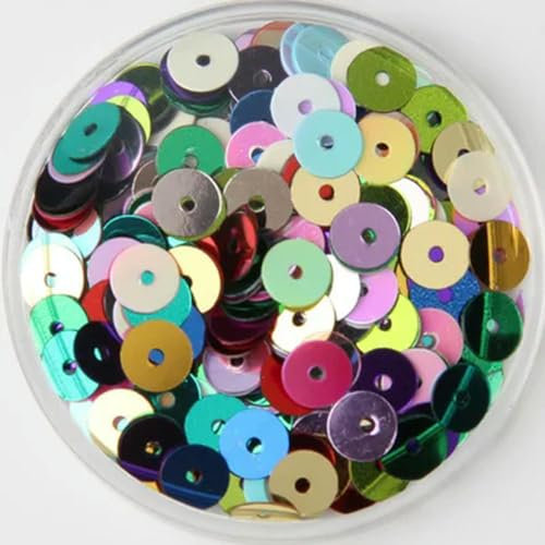 OWNPET 3 mm, 4 mm, 5 mm, 6 mm, flach, rund, PVC, lose Pailletten, Pailletten, Nähmaterial, Bekleidungszubehör, Pailletten