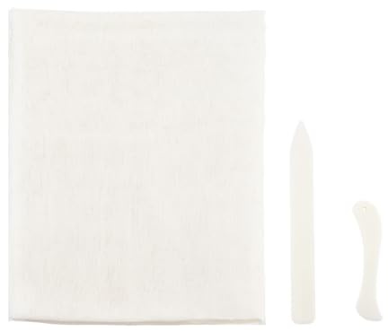 DICOSMETIC Book Binding Cloth Kits 4 Sheets Book Cloth 2Pcs Bone Folder Tool Material Bookbinding Cloth Book Repair Cloth Book Making for Repairing Binding of Old Books