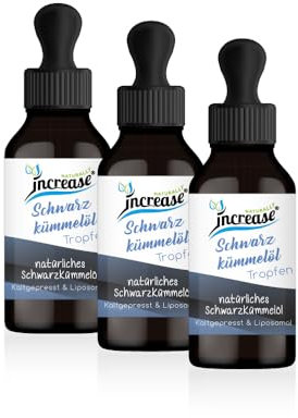 Nimm 3, zahl 2 Aktion Liposomale Schwarzkümmelöl Tropfen hochdosiert - 2000mg Schwarzkümmelöl pro Tag (180.000mg in 3 Flaschen) - Keto MCT Öl C8 & C10