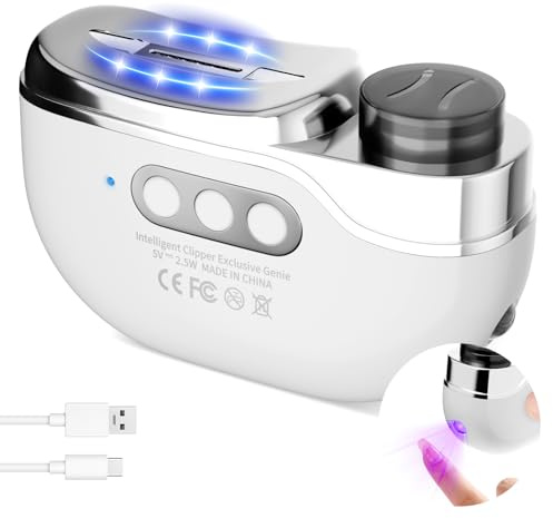 Upgraded Electric Nail Clipper, 3 Speeds Nail Trimmer,Rechargeable with LED Light & Clip Storage Electric Nail Trimmer,Suitable for Babies, Elderly, Children, Electric Nail Clippers for Adults