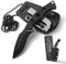 VIRENKNIFE Neck Knife，Mini Messer feststehend mit Kydex Scheide und Kette，Scharfes Outdoor Messer mit Taschenclip，EDC Survivalmesser mit G10 Griff für Männer Geschenk