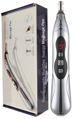Pen De Masaje Meridiano - Pluma De Acupuntura Eléctrica | Herramienta Portátil De Tejido Profundo | Estimulador Eléctrico Recargable Con Intensidad Ajustable Para La Relajación Muscular, Del Pi