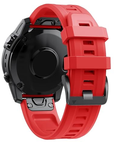 Générique Bracelet en Silicone Compatible avec Fenix 7X 7 6X 6 Pro 5 5X Plus Epix 2 Tactix Bravo Bracelet de montre 26mm 22mm Bracelet(Red,22mm Fenix 6 6Pro)