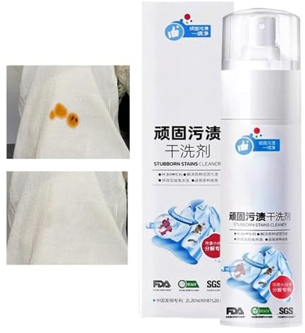 Quitamanchas para ropa sucia, espray para eliminar manchas de ropa, 150 ml, limpiador de para tapicería, grasa, alfombra, tela, chaqueta, zapatos, ropa de trabajo