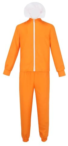 Conjunto de chándal para hombre, traje de chándal de manga larga, traje de ocio naranja, traje deportivo de 2 piezas, traje de gimnasio de manga larga con cremallera y pantalones, ropa