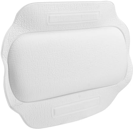 MUCKLILY Almohada de Bañera Antideslizante Ventosas Grandes, Cojín de PVC Espumado para Soporte de Cuello y Cabeza, Color Variable, Adecuado para SPA y Baño Cómodo, Accesorio de Baño