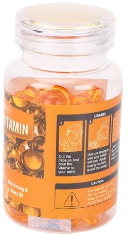OPPWONG 30 Capsule di Olio per Capelli, Siero Riparatore per Capelli, Siero di Vitamine A C E B5 con Oli di Argan, Macadamia E Avocado, Ideale per Danneggiati, Secchi E Crespi