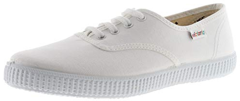 victoria Inglesas Unisex 1915 Lona & Cordones Blancos 106613 para Adulto Blanco 43