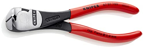 KNIPEX Kraft-Vornschneider mit Kunststoff überzogen schwarz atramentiert 160 mm, 67 01 160
