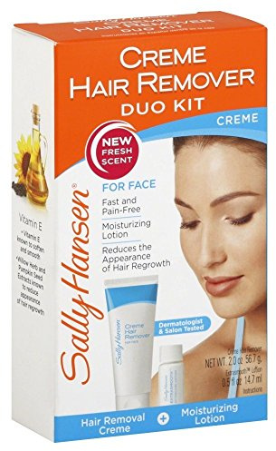 Ladies Sally Hansen Creme Hair Removal Kit Face,Lip,Chin With Lotion 51.7ml