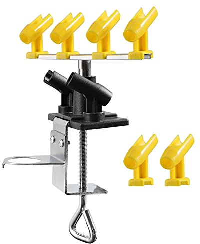 SAGUD Airbrush Holder Clamp-on Style Air Brush Station Stand Kit 360° Rotate Holds Up to 6 Airbrush Guns