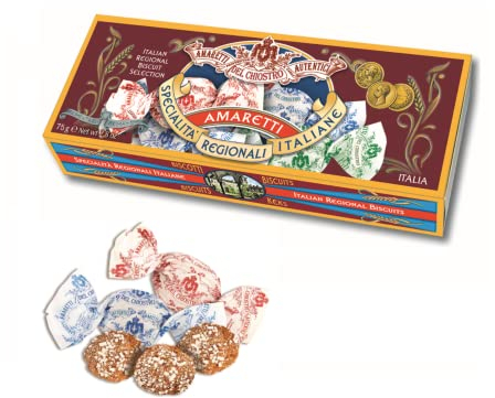 Chiostro di Saronno® | Amaretti del Chiostro® | Amaretti Croccanti Classici - 75 Gr | Scatole di Pasticceria | Confezione Amaretti