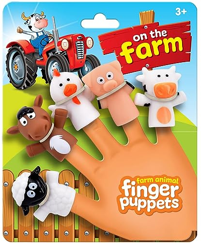 KandyToys Gårdsdjur fingerdockor | Leksaker med husdjur för barn