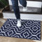 GULLAMBO Washable Door Mat Indoor - Non Slip For Wooden Floor Front Inside Mat, Super Absorbent Dirt Trapper Kitchen Hallway Runner Rugs (Club Navy, 40x60cm) (HV-4mm)