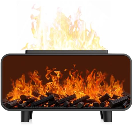 Difusor de Llama 3 en 1 y humidificador Aromaterapia de Aceite Esencial, difusor de Aire ultrasónico de Apagado automático Humidificador eléctrico de Niebla Fresca para dormit