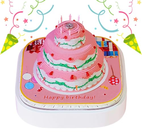 Calendrier de bureau 3D 2026 | Bloc-notes drôle en forme de gâteau avec pages déchirantes | Bloc-notes 3D avec calendrier temporel 2026 | Pour Noël Inauguration Maison Bureau Studio Maison