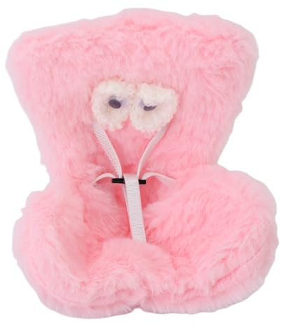 SALALIS Adorable Poupée, Décoration D'aération de Voiture, Siège de Voiture Fonctionnel en Fourrure Douce pour Poupées, Siège de canapé Confortable en Peluche, 5,71x4,33 Pouces (Rose)