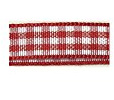 RAYHER HOBBY Rayher 5540718 Karoband, rot, 6.3 mm, Rolle 10 m, Bauernkaro, Vichy Karoband, Vichy Bauernkaro, Geschenkband, ohne Draht