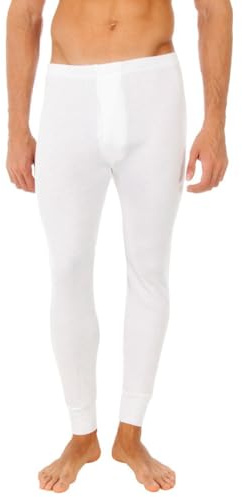 ABANDERADO Calzón largo termal abierto de fibra acrílica ABANDERADO Pantalones térmicos, Hombre, Blanco (Blanco 001), Large (Tamaño del fabricante:L/52)