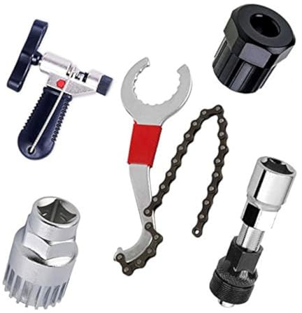 BeiLan Fahrrad Reparatur Werkzeug Sets,Fahrrad Kettennieter Fahrrad Crank Kettenachse Extractor Removal Repair Tool Kit Fahrrad Crank Tretlager Entfernen Extractor-Reparatur-Werkzeug-Set