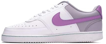Nike Scarpe da Donna W Court Vision Lo NN Low Top, White Rush Fuchsia Pewter Emerald Rise, 38.5 EU