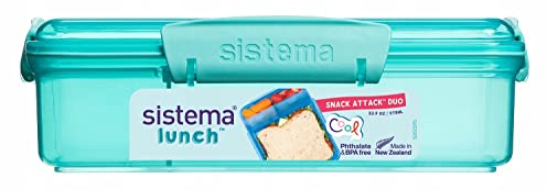 Sistema 6er Pack Lunchbox/Lunch Snack Attack Duo To Go, 975ml, farbig