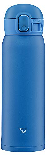 Zojirushi SM-WA48-AA Water Bottle, One-Touch Stainless Steel Mug, Seamless 0.48L Blue