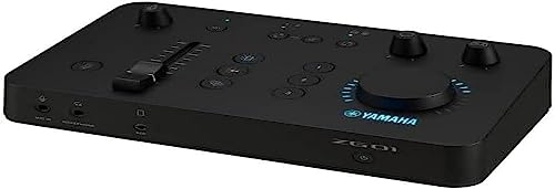 Yamaha ZG01 Game Streaming Audio Mixer, High Resolution USB Audio Recording and Playback, for Windows, Mac, iOS and Android, in Black