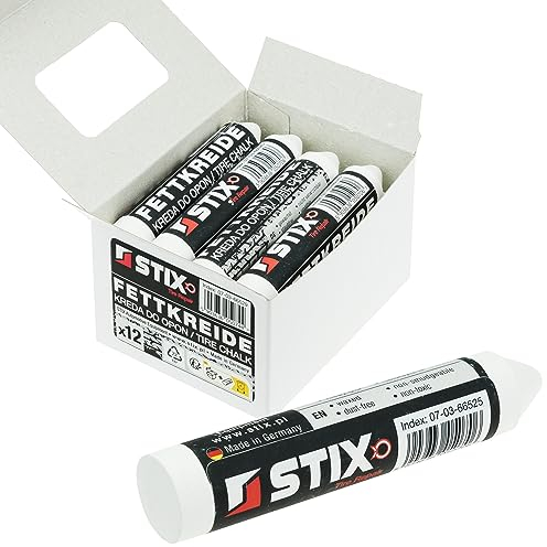 Stix Automotive Equipment - 12 gessetti per pneumatici, colore bianco
