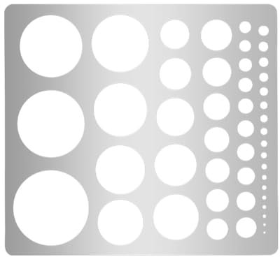 UNICRAFTALE 1pz Cerchio dim etallo Stencil Cerchiom odelli per Disegno Stencil per Pittura In Acciaio Inossidabile Cerchio Righello Cerchio Rotondo Traccianti Stencilm odelli Strumento Cerchiom odelli