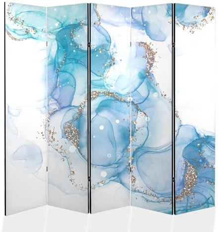Framed concept – Paravent rumsavdelare trä 225 x 172 cm, 5 delar ensidig, insynsskydd