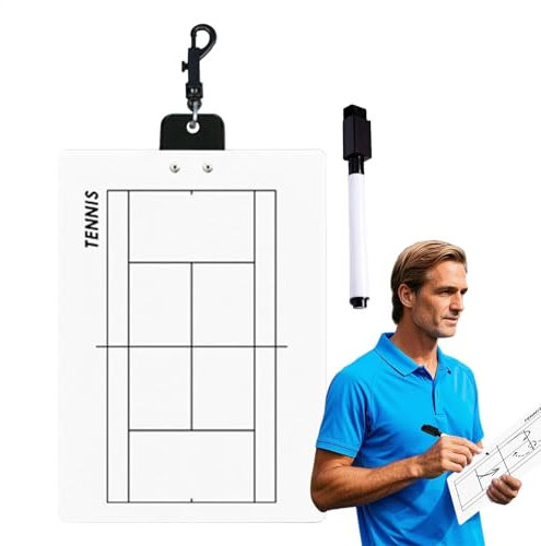 Volleyball-Whiteboard | Badminton-Whiteboard für Trainer | Beidseitige Demotafel für Ballsport, Badminton-Demotafel für Tennis